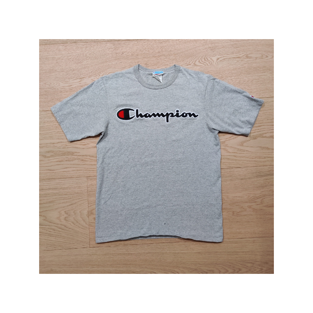 Vintage Champion harmaa T-paita (M)