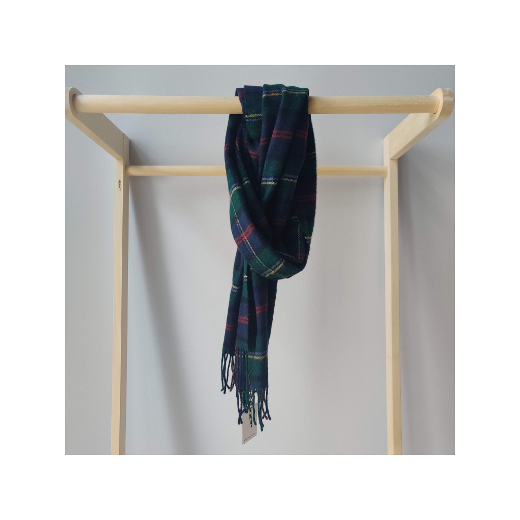 Lambs Wool Checked Scarf